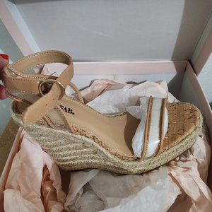 New Nude Wedges Sandals - Size 6